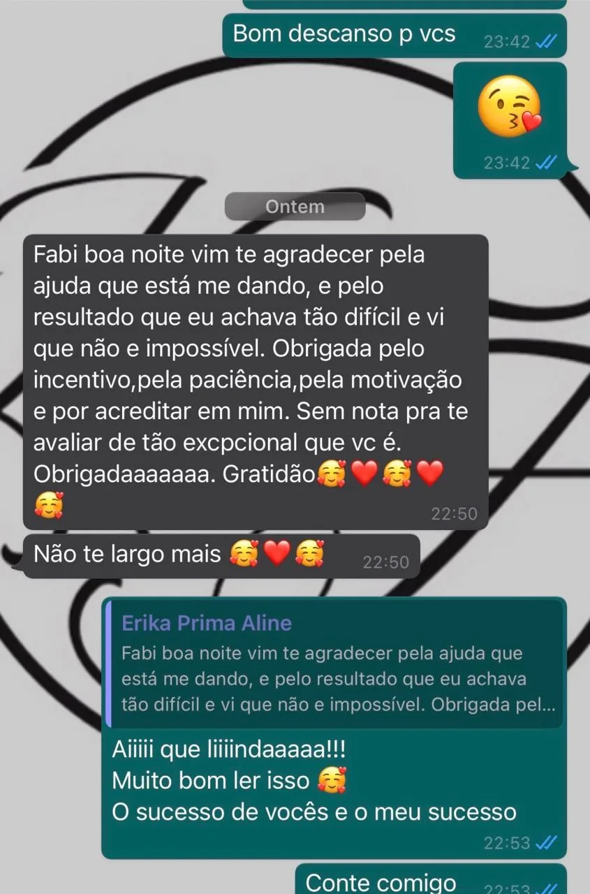 Feedback de aluno - personal trainer Fabi Felintro São Paulo